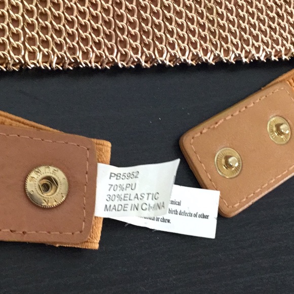 Women’s Gold Linked Wrapped Elastic Belt - Picture 6 of 6